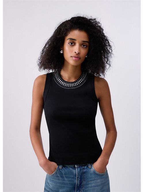 Top con applicazioni gioiello LIU JO | WA6490J4822/P9368